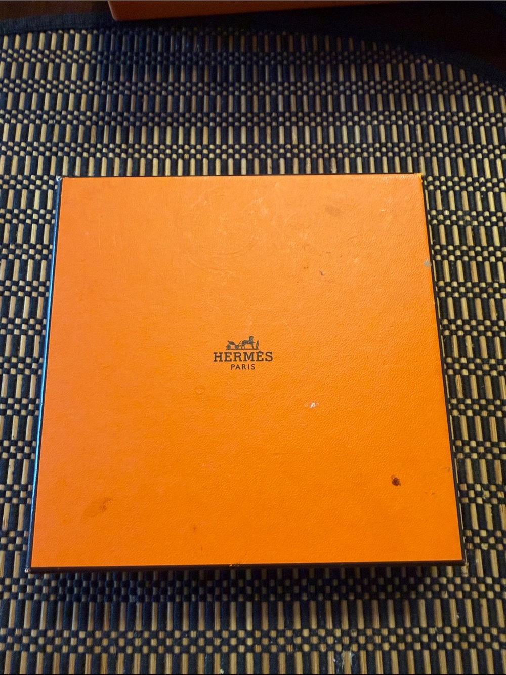Hermes Orange Box with Black Logo